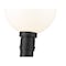 Z-Lite Laurent Outdoor Post Mounted Fixture, 1-Light, 12 In.W x 89.5 In.H, Black/Opal 597PHB-567P-BK - alternate 7